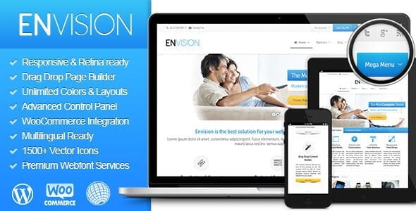 Envision v3.7.0 响应式 Retina 多功能主题下载