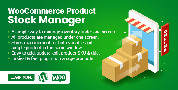 WooCommerce Product Stock Manager v3.0.2 批量库存和数量编辑器插件下载