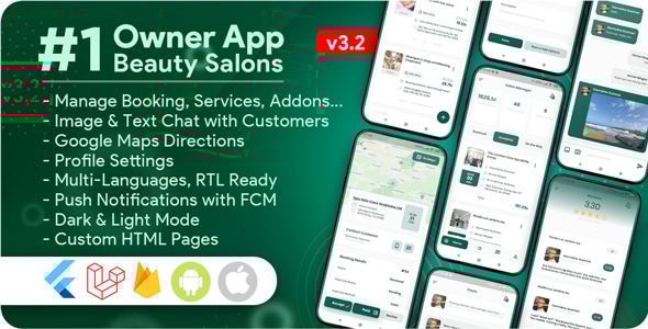 Owner App for Beauty Salons, Spa, Massage, Barber Appointment System v3.2.0 app源码下载
