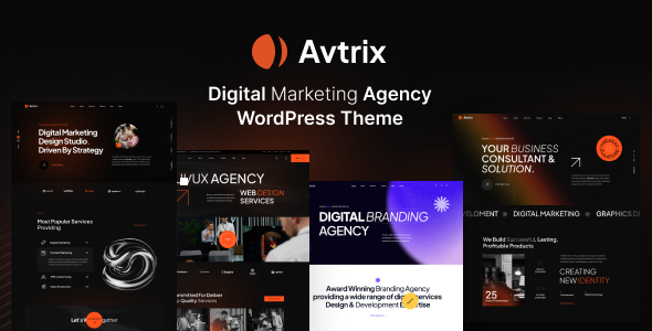 Avtrix v1.1.0 – 数字营销机构 WordPress 主题下载