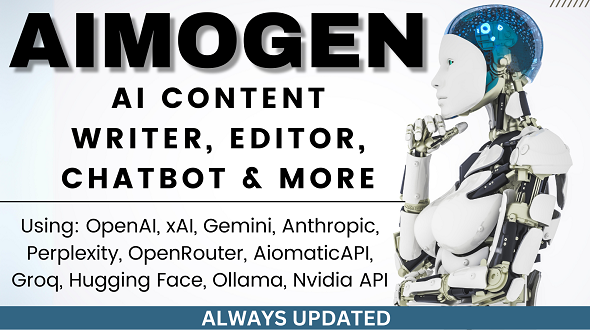 Aimogen Pro v2.6.6 – 一体化人工智能内容写作、编辑、聊天机器人和自动化工具包wordpress插件下载