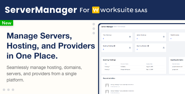 Server Manager Module for Worksuite SAAS v1.0.1 PHP源码下载