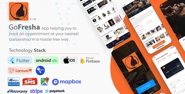GoFresha v2.0.0 – 美发沙龙、水疗中心、按摩预约 Flutter 应用程序app源码下载