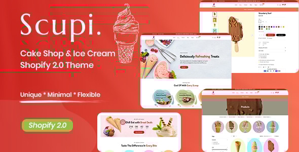 Scupi v1.0 – 蛋糕店和冰淇淋店 Shopify 2.0 主题下载