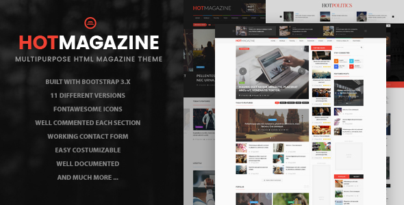 Hotmagazine v2.4 新闻和杂志 WordPress 主题下载