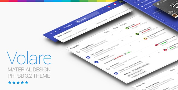 Volare v1.1.7 Material Design phpBB 3.3 主题下载