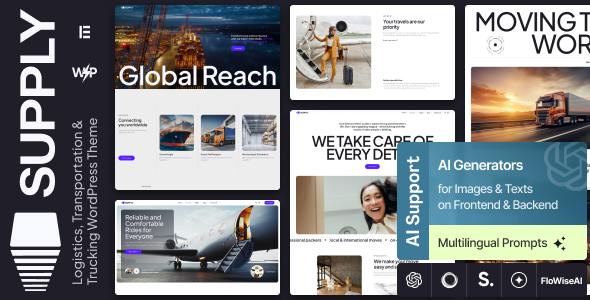Supply v1.0 – 物流、运输和卡车运输 WordPress 主题下载