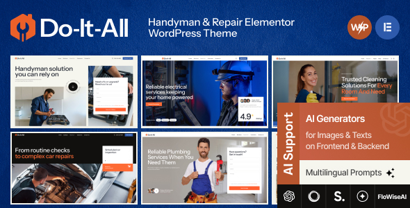 Do-It-All v1.0 – 多功能维修服务 Elementor WordPress 主题下载
