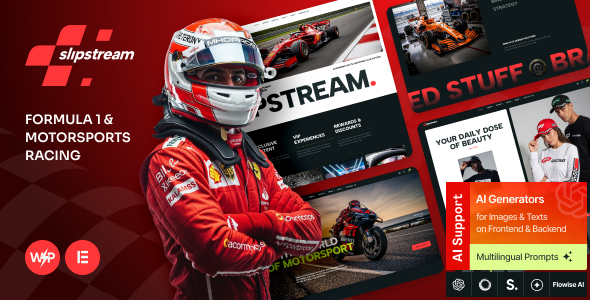 Slipstream v1.1 – 一款适用于F1赛车和赛车运动的 WordPress 主题下载