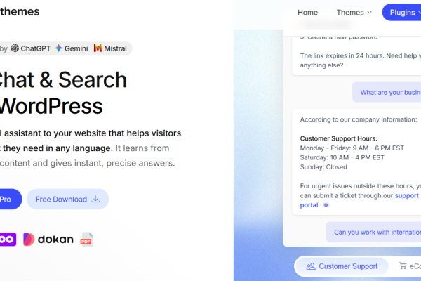 AI Chat & Search Pro (ChatBot) 1.8.0 ai聊天搜索wordpress插件下载
