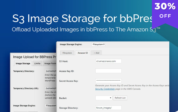 S3 Image Storage for bbPress v1.0.9 [Wp Zone] 图片存储在 Amazon S3插件下载