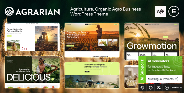 Agrarian v1.0 – 农业公司和有机农场 WordPress 主题下载