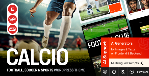Calcio v1.0 – 足球主题 Elementor WordPress 模板下载