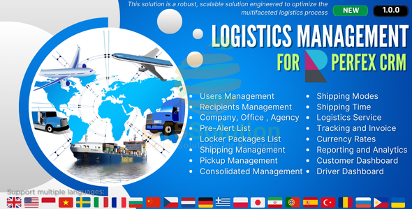 Logistics Management module for Perfex CRM v1.0.0 Perfex CRM 的物流管理模块PHP源码下载