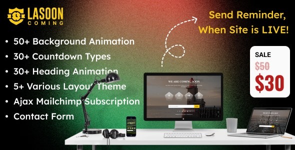 Lasoon v2.0.0 即将推出/维护模式 WordPress 插件下载