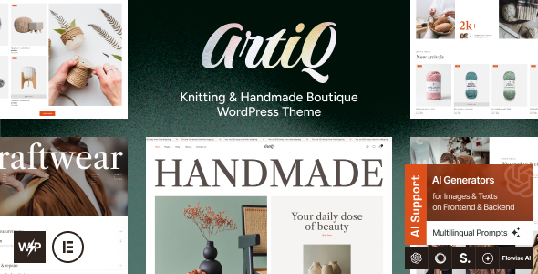 Artiq v1.0 – 编织和手工精品店 WordPress 主题下载