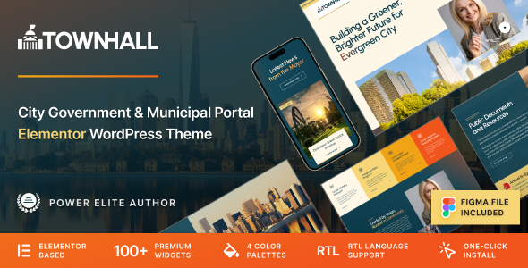 Town Hall  v1.0.1 – 市政门户网站和地方政府 WordPress 主题下载