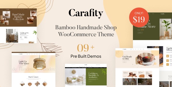 Carafity v1.2.8 竹制手工商店 WooCommerce 主题下载