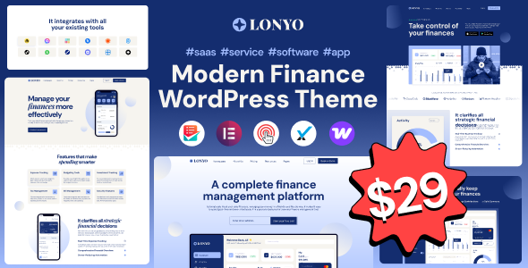 Lonyo v1.0.1 – 软件、SaaS 和初创公司 WordPress 主题下载