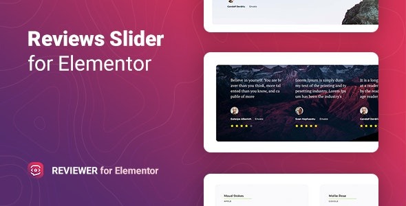 Reviewer v1.0.9 Elementor 的评论滑块组件插件下载