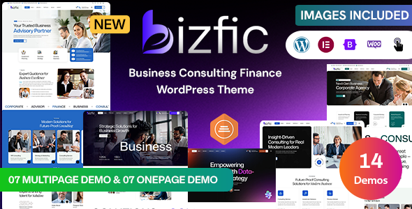 Bizfic v1.7 – 商业咨询与财务顾问现代 WordPress 主题下载