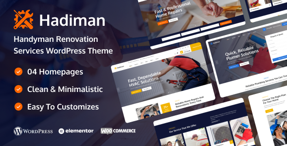 Hadiman v1.0.10 杂工装修服务 WordPress 主题下载