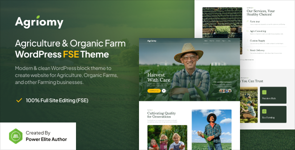 Agriomy v1.0.0 农业与有机农场 Gutenverse FSE WordPress 主题下载