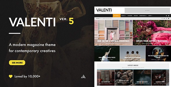 Valenti v5.7.0 WordPress 高清评论杂志新闻主题下载