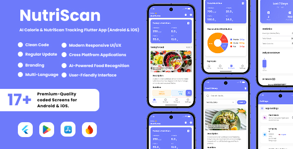 NutriScan v2.0.2 —— 适用于 Android 与 iOS 的 AI 食物营养分析 Flutter app应用源码下载