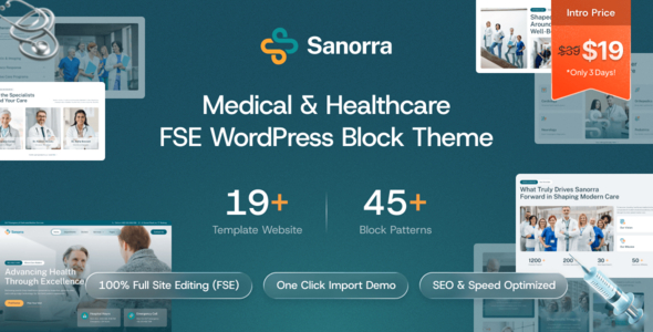 Sanorra v1.0 – 医疗保健 FSE WordPress主题下载