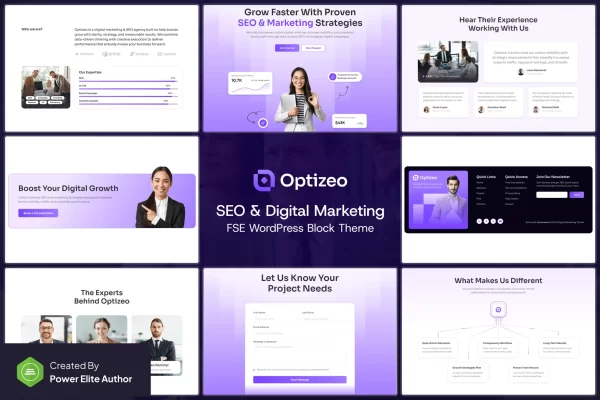 Optizeo v1.0 SEO 数字营销 WordPress 区块主题下载