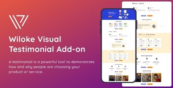Wiloke Visual Testimonial v1.0.4 客户感言插件下载