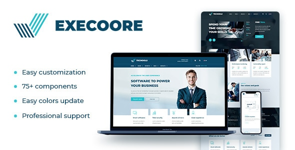 Execoore v1.4.8 科技与金融科技主题下载