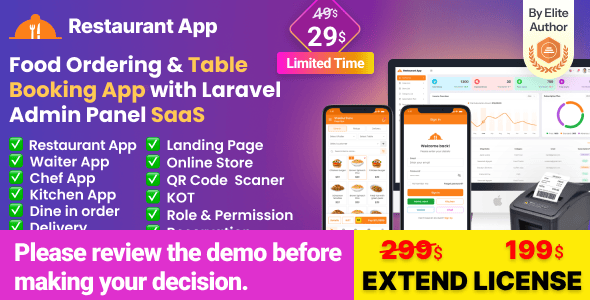 Restaurant App v3.4 —— 支持在线点餐与餐桌预订的餐厅应用app源码下载