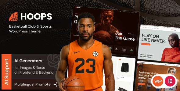 Hoops v1.5.0 —— 篮球俱乐部与体育类 WordPress 主题下载