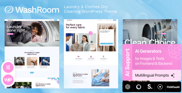 Washroom v1.4.0 —— 洗衣与干洗 WordPress 主题下载
