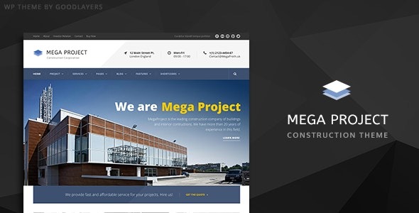 Mega Project v1.4.2 建筑行业 WordPress 主题下载