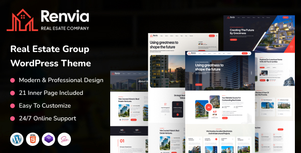 Renvia v1.0 房地产集团 WordPress 主题下载