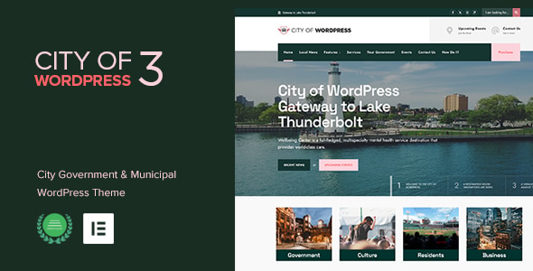 City of WP v3.4 市政与地方政府主题下载